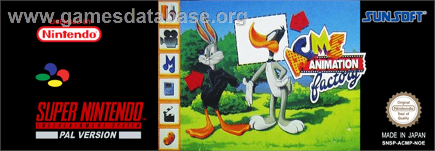 Acme Animation Factory - Nintendo SNES - Artwork - Cartridge Top