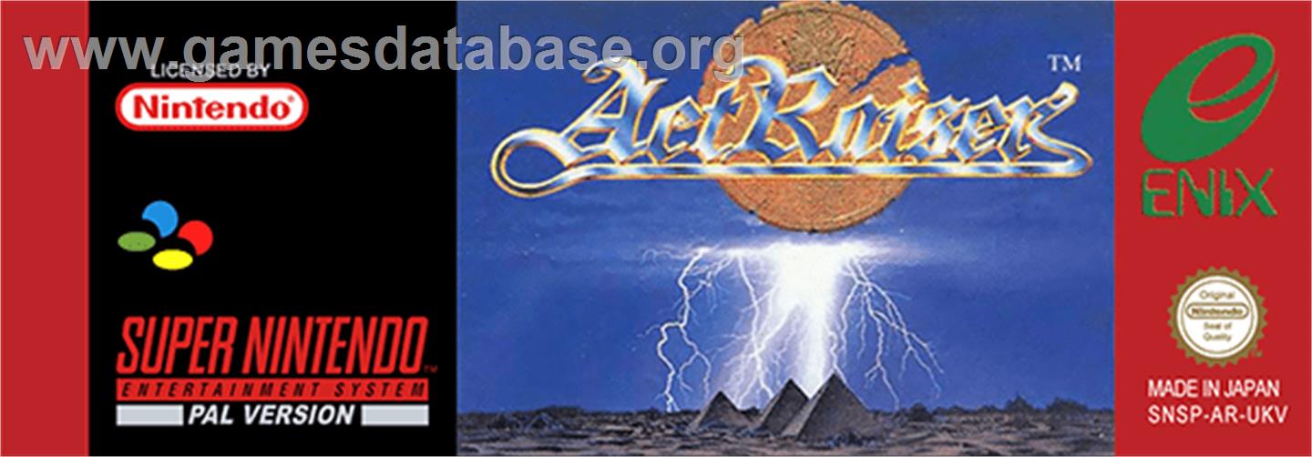 Actraiser - Nintendo SNES - Artwork - Cartridge Top