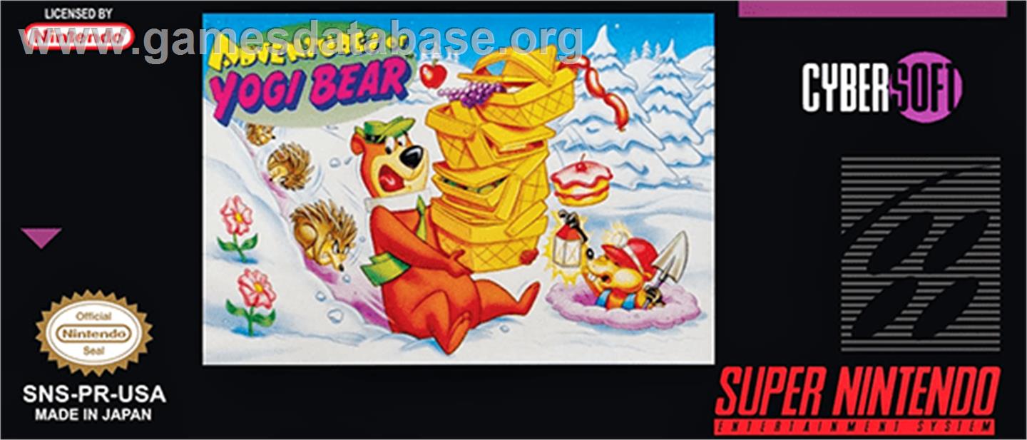 Adventures of Yogi Bear - Nintendo SNES - Artwork - Cartridge Top