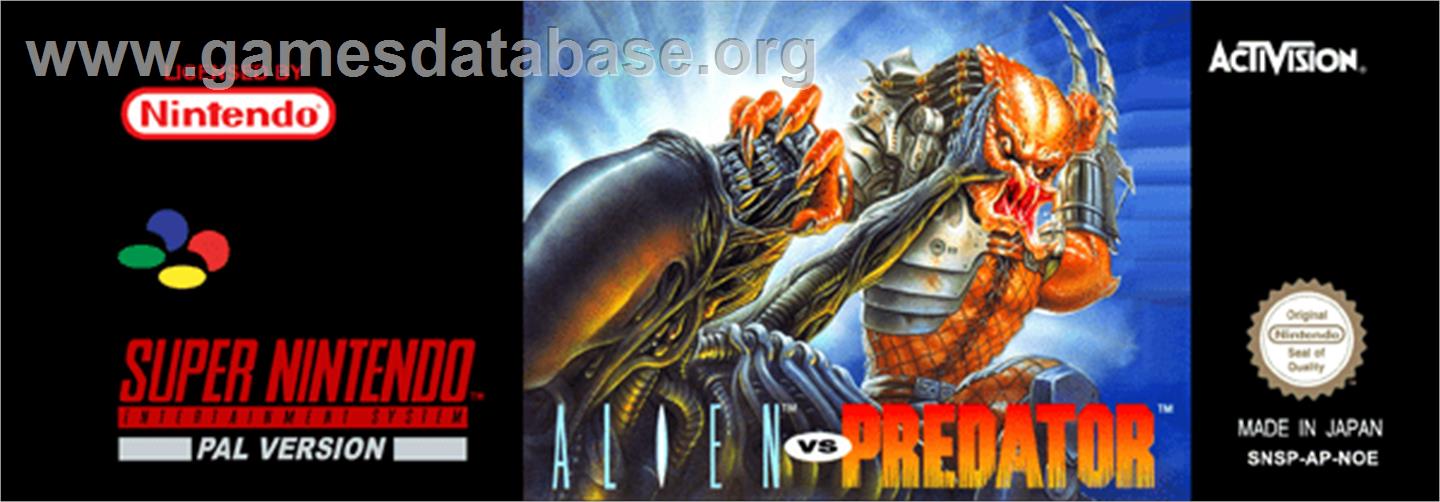 Alien Vs. Predator - Nintendo SNES - Artwork - Cartridge Top