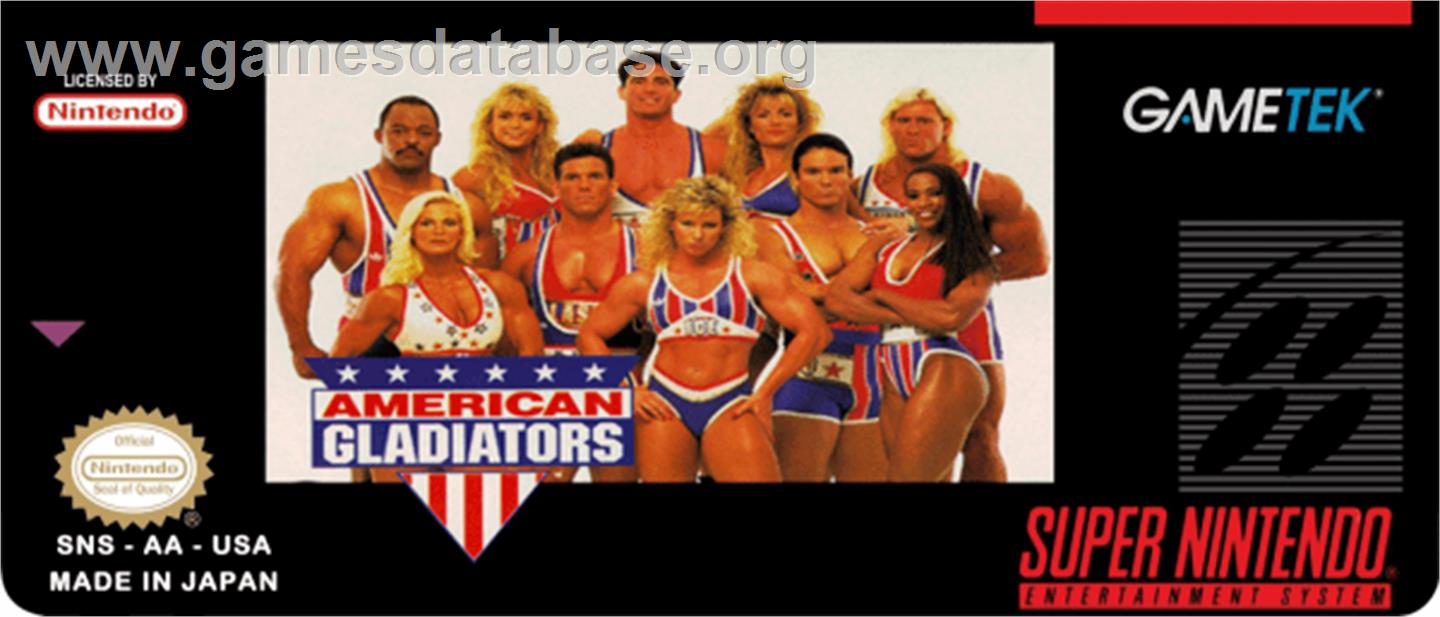 American Gladiators - Nintendo SNES - Artwork - Cartridge Top
