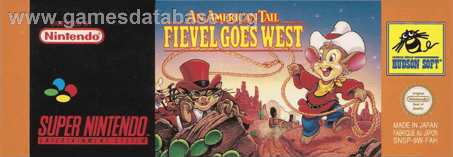 An American Tail: Fievel Goes West - Nintendo SNES - Artwork - Cartridge Top