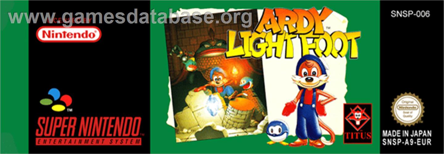Ardy Lightfoot - Nintendo SNES - Artwork - Cartridge Top