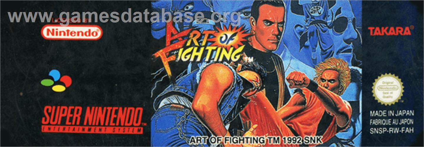 Art of Fighting - Nintendo SNES - Artwork - Cartridge Top