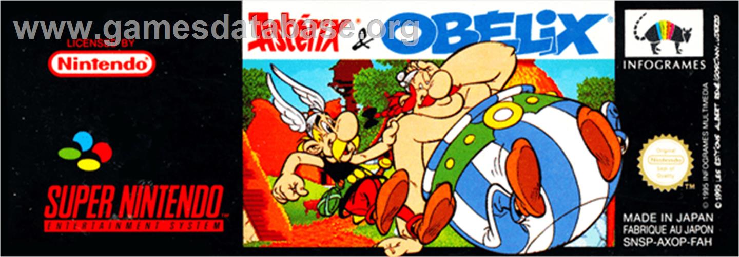 Asterix and Obelix - Nintendo SNES - Artwork - Cartridge Top