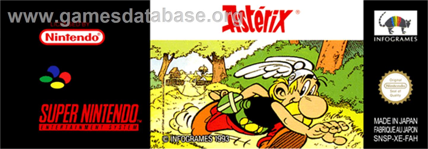 Astérix - Nintendo SNES - Artwork - Cartridge Top