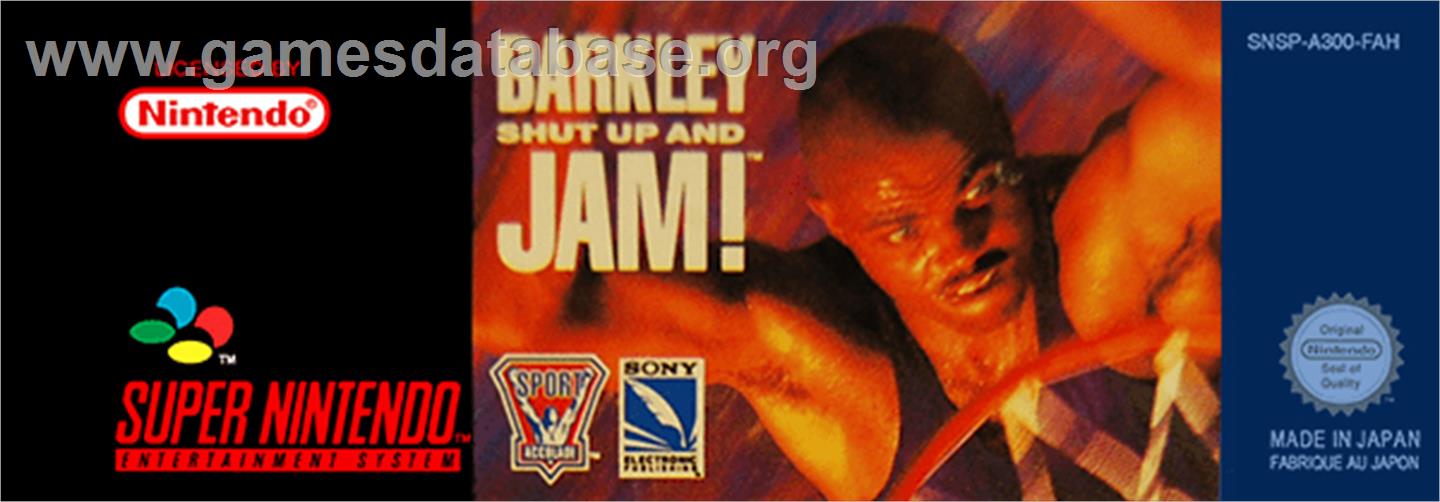 Barkley: Shut Up and Jam! - Nintendo SNES - Artwork - Cartridge Top