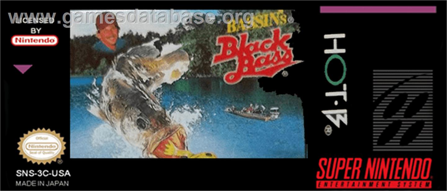 Bassin's Black Bass - Nintendo SNES - Artwork - Cartridge Top