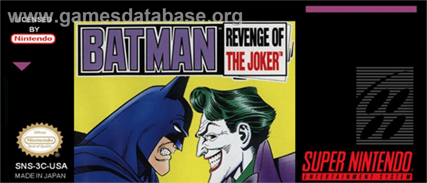 Batman - Revenge Of The Joker - Nintendo SNES - Artwork - Cartridge Top