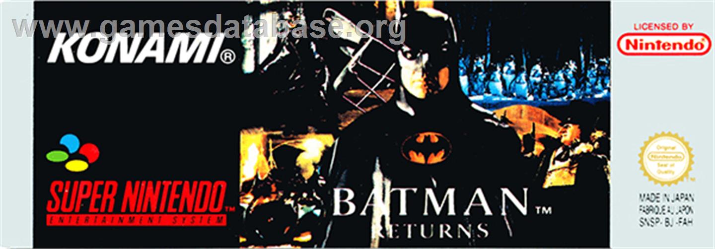 Batman Returns - Nintendo SNES - Artwork - Cartridge Top