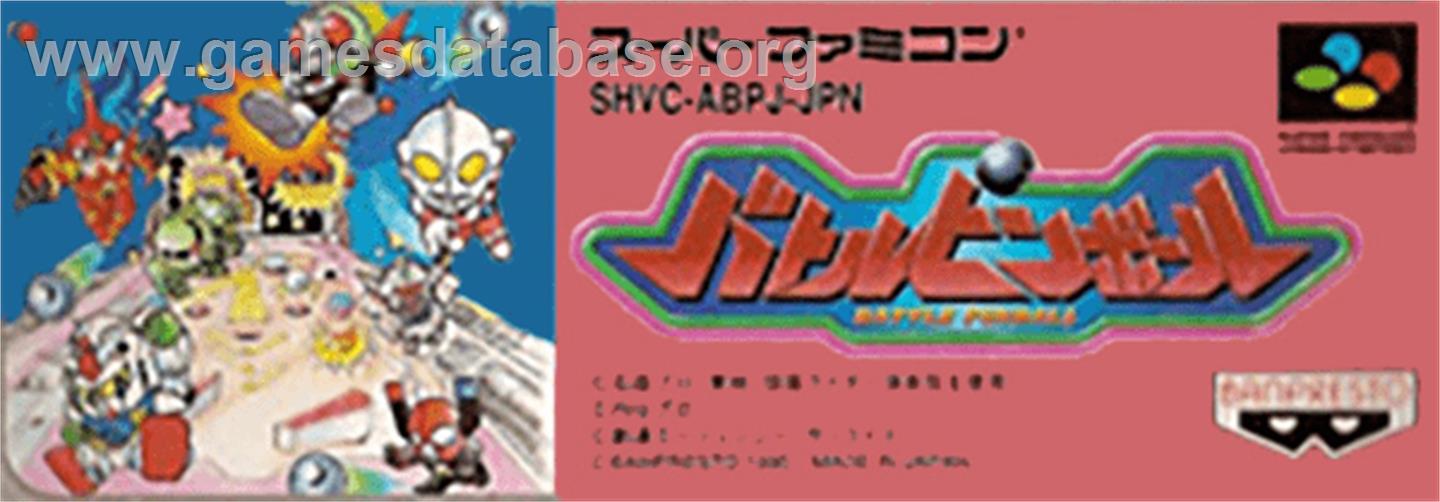 Battle Pinball - Nintendo SNES - Artwork - Cartridge Top