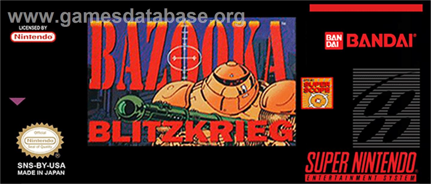 Bazooka Blitzkrieg - Nintendo SNES - Artwork - Cartridge Top