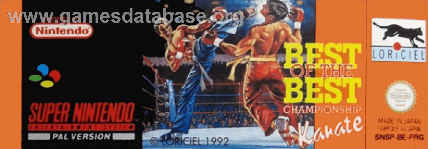 Best of the Best Championship Karate - Nintendo SNES - Artwork - Cartridge Top