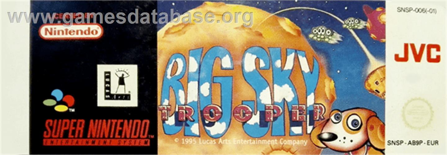Big Sky Trooper - Nintendo SNES - Artwork - Cartridge Top