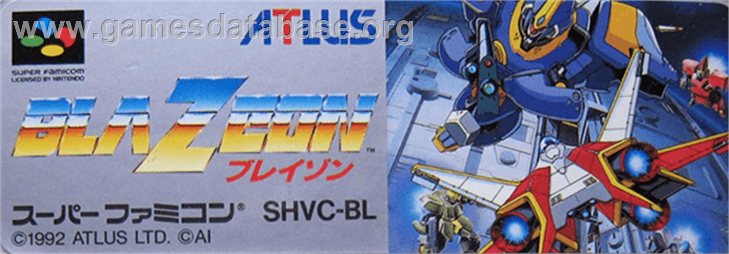 BlaZeon - Nintendo SNES - Artwork - Cartridge Top