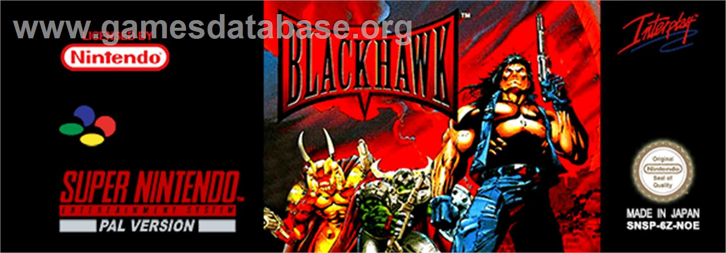 Blackhawk - Nintendo SNES - Artwork - Cartridge Top