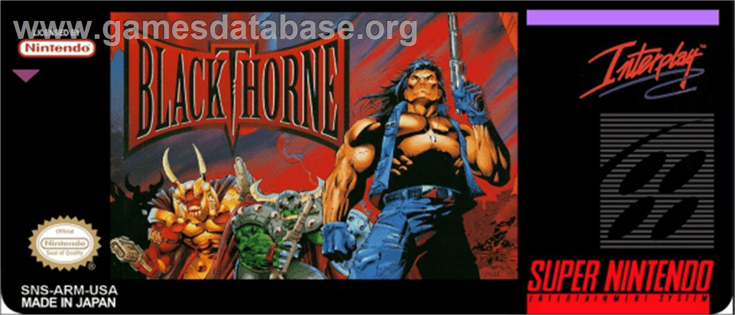 Blackthorne - Nintendo SNES - Artwork - Cartridge Top