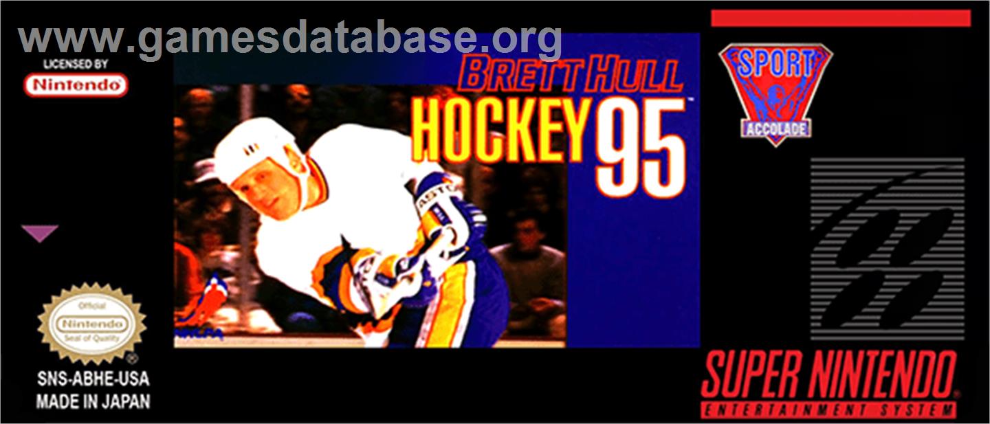 Brett Hull Hockey 95 - Nintendo SNES - Artwork - Cartridge Top