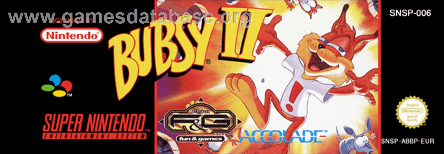 Bubsy 2 - Nintendo SNES - Artwork - Cartridge Top