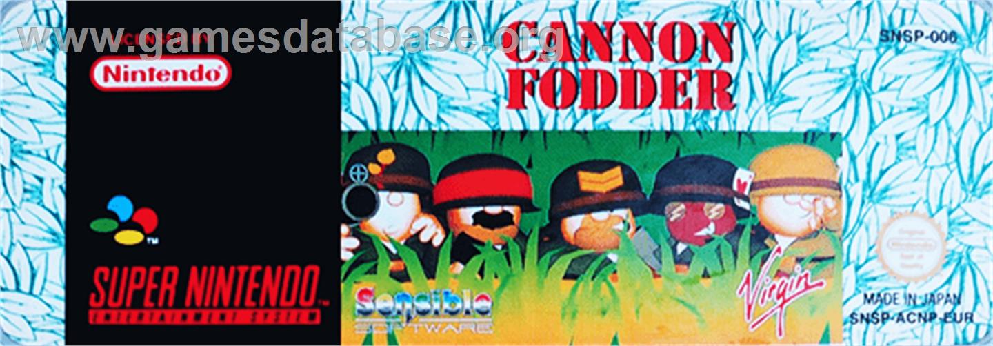 Cannon Fodder - Nintendo SNES - Artwork - Cartridge Top