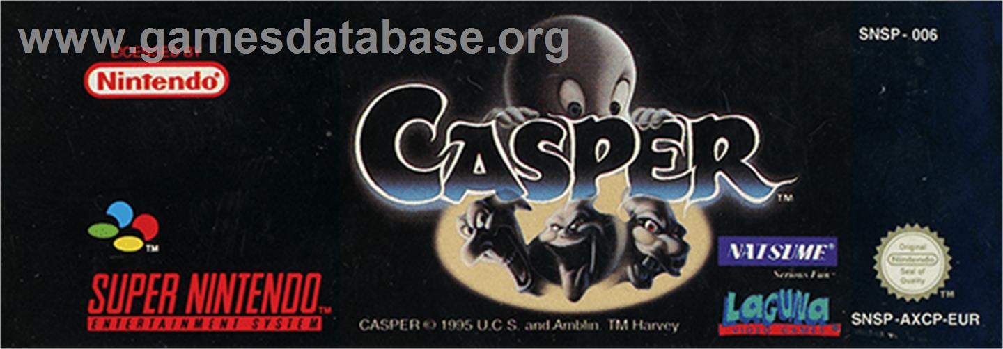 Casper - Nintendo SNES - Artwork - Cartridge Top
