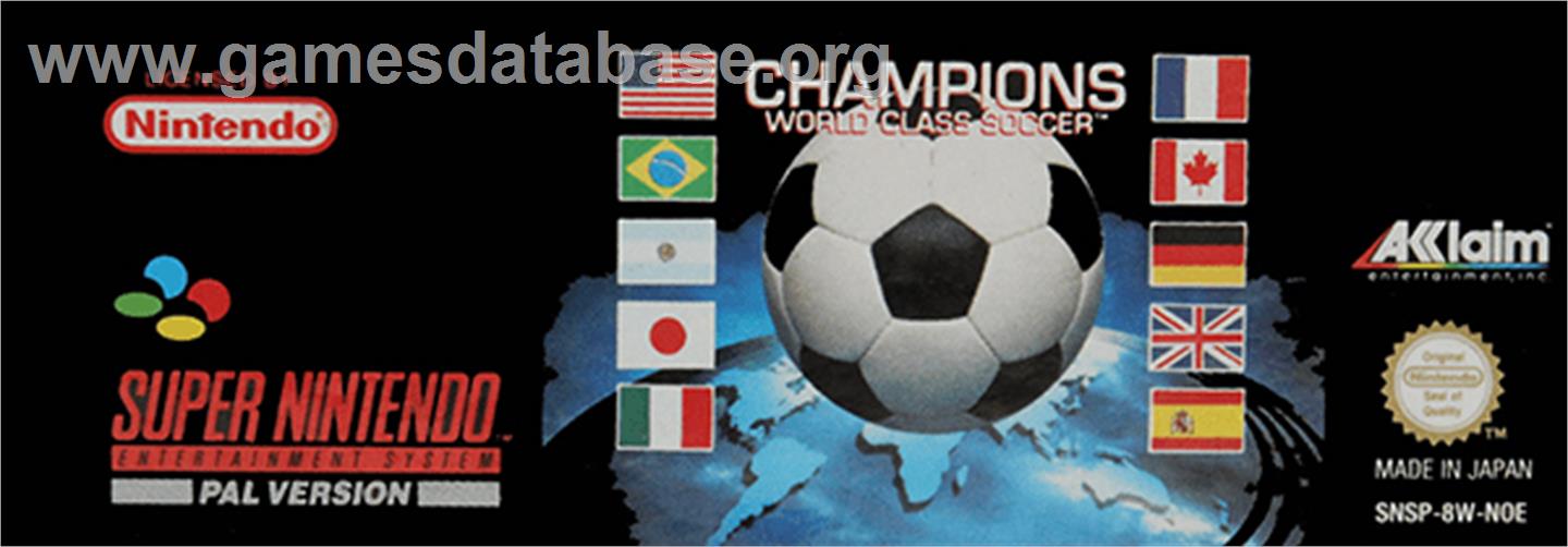 Champions World Class Soccer - Nintendo SNES - Artwork - Cartridge Top