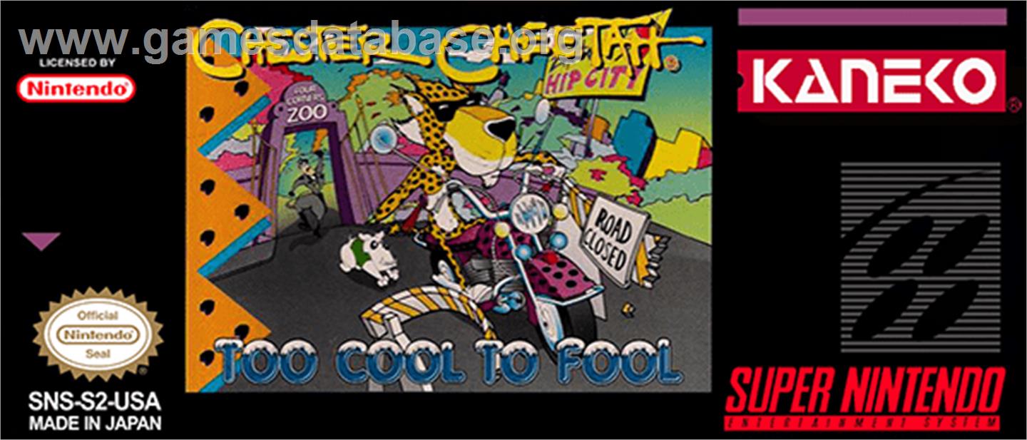 Chester Cheetah: Too Cool to Fool - Nintendo SNES - Artwork - Cartridge Top