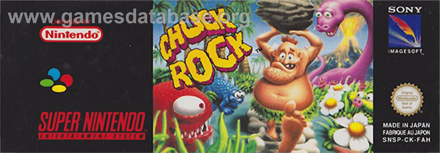 Chuck Rock - Nintendo SNES - Artwork - Cartridge Top
