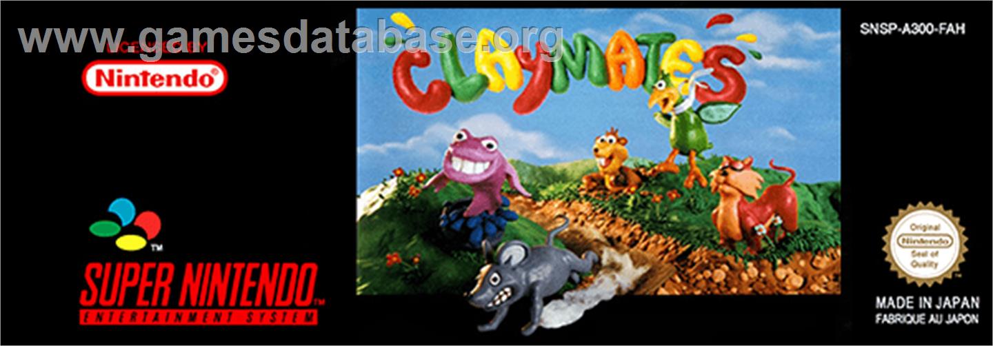 Claymates - Nintendo SNES - Artwork - Cartridge Top