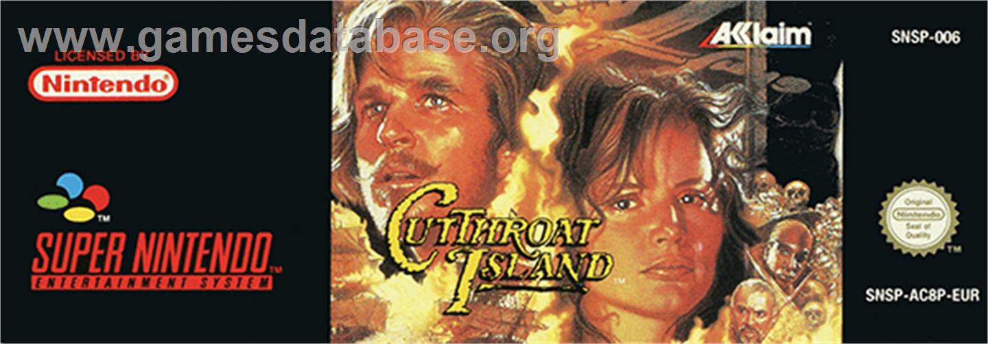 Cutthroat Island - Nintendo SNES - Artwork - Cartridge Top