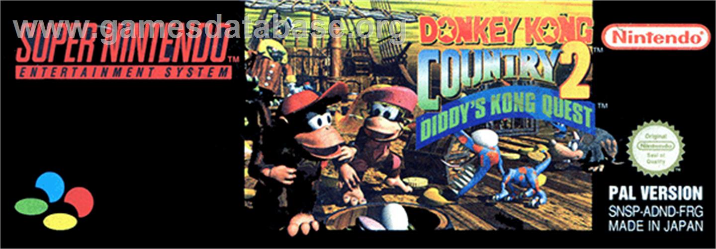 Donkey Kong Country 2: Diddy's Kong Quest - Nintendo SNES - Artwork - Cartridge Top