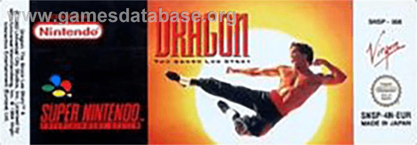 Dragon: The Bruce Lee Story - Nintendo SNES - Artwork - Cartridge Top