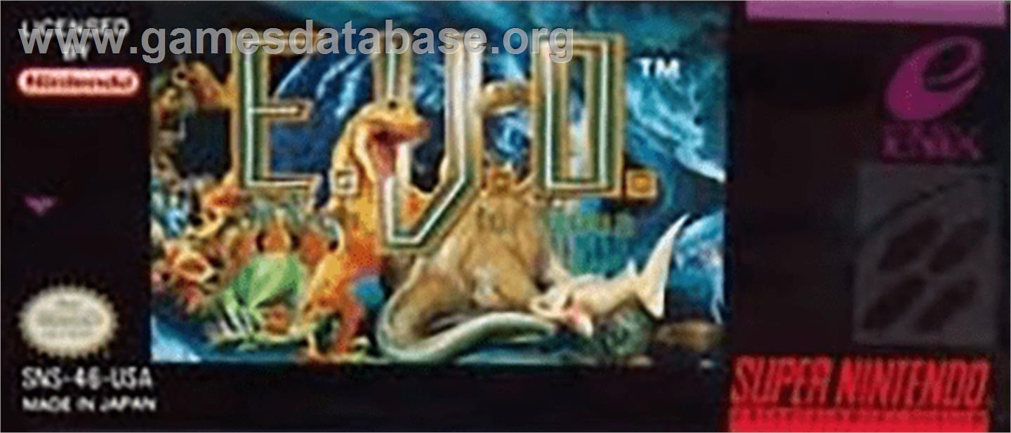 E. V. O.: Search for Eden - Nintendo SNES - Artwork - Cartridge Top
