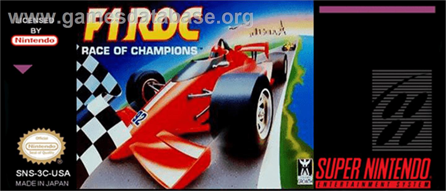 F1ROC: Race of Champions - Nintendo SNES - Artwork - Cartridge Top