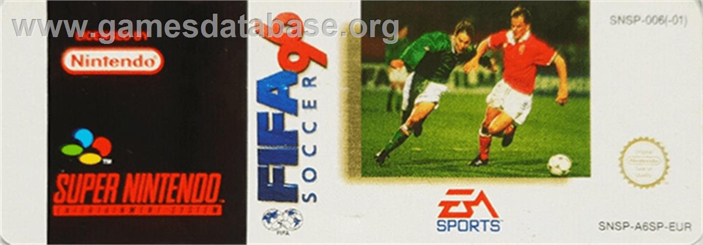 FIFA Soccer '96 - Nintendo SNES - Artwork - Cartridge Top