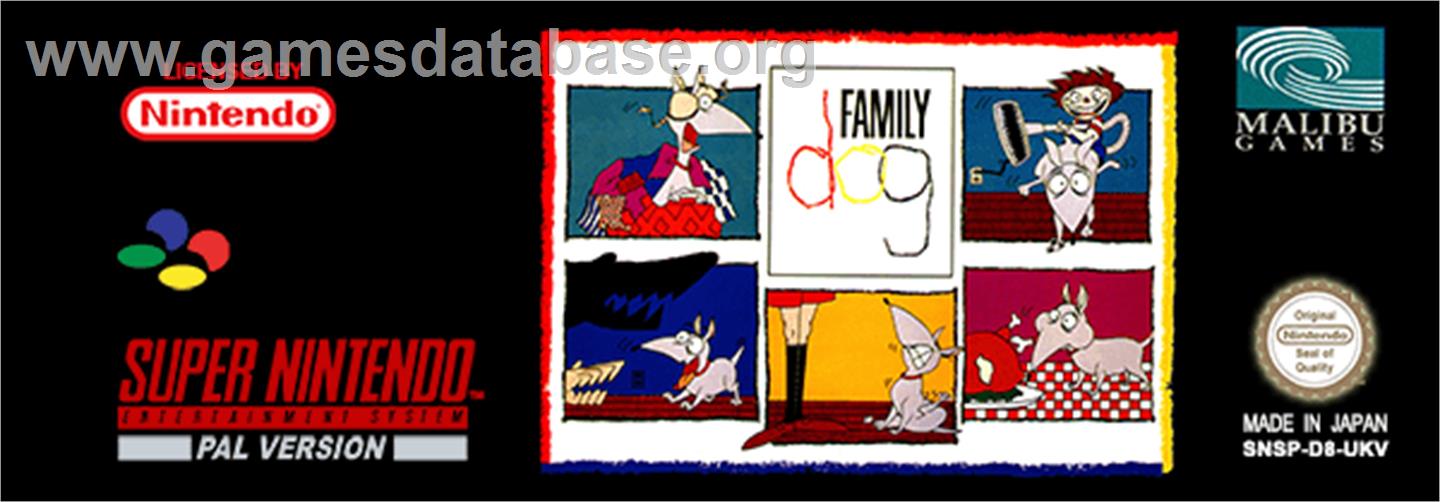 Family Dog - Nintendo SNES - Artwork - Cartridge Top
