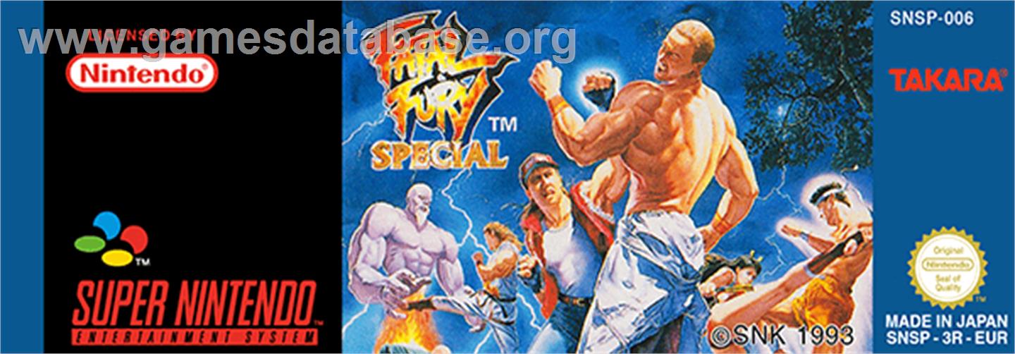 Fatal Fury Special - Nintendo SNES - Artwork - Cartridge Top