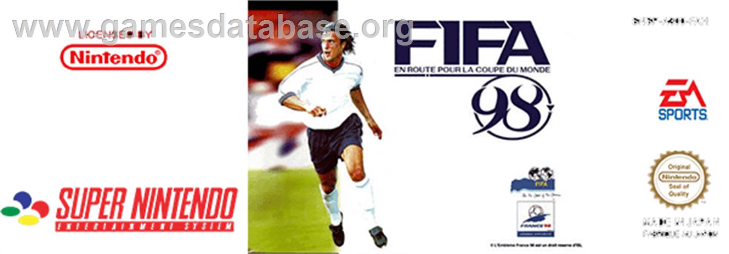 Fifa 98 - Road To World Cup - Nintendo SNES - Artwork - Cartridge Top
