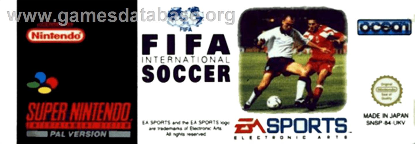 Fifa International Soccer - Nintendo SNES - Artwork - Cartridge Top