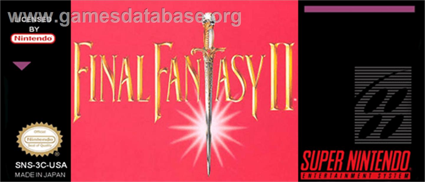 Final Fantasy 2 - Nintendo SNES - Artwork - Cartridge Top