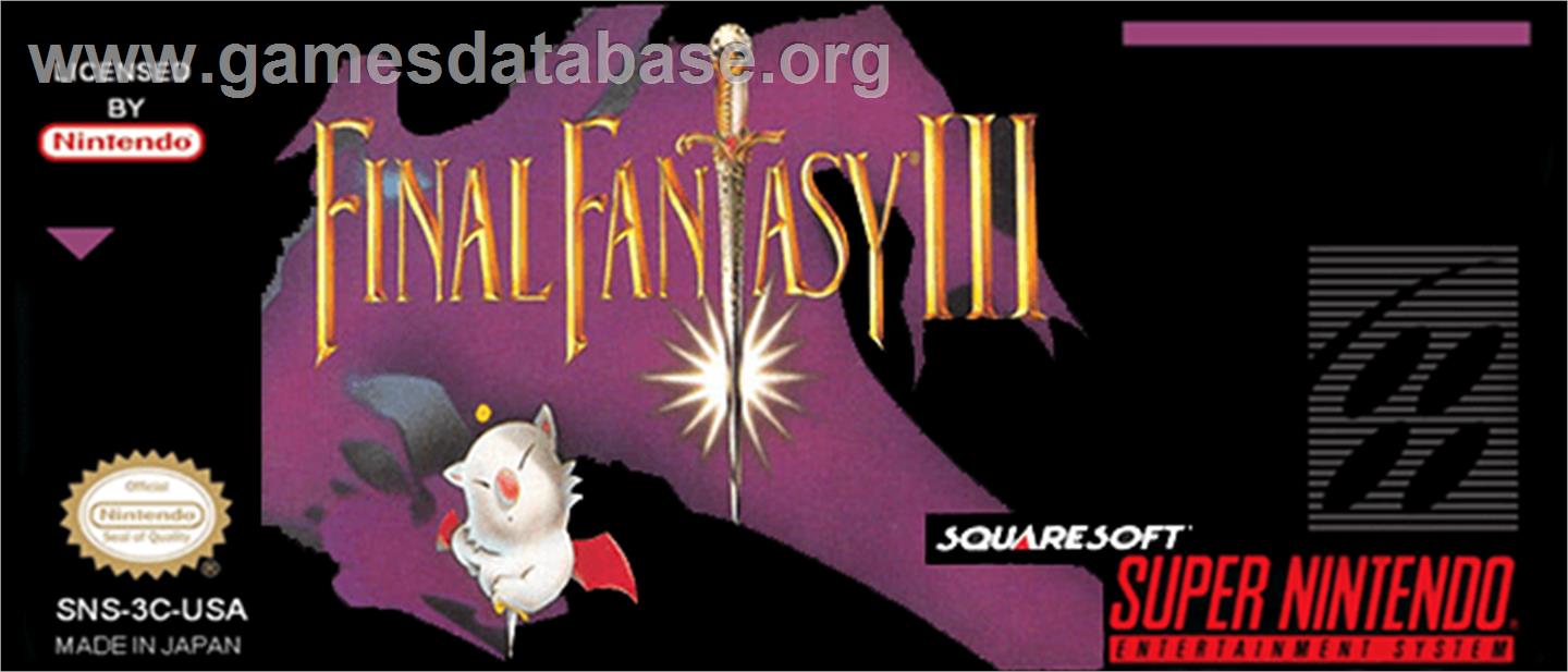 Final Fantasy 6 - Nintendo SNES - Artwork - Cartridge Top