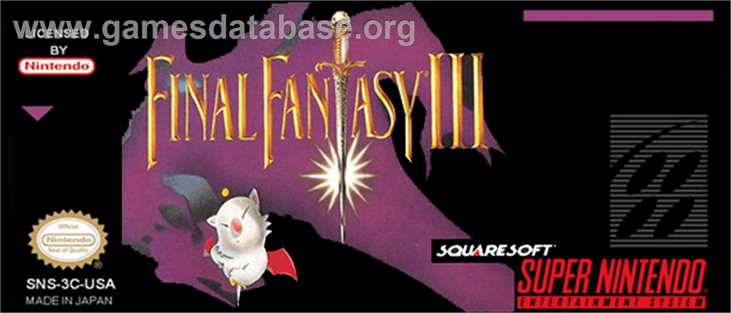 Final Fantasy III - Nintendo SNES - Artwork - Cartridge Top