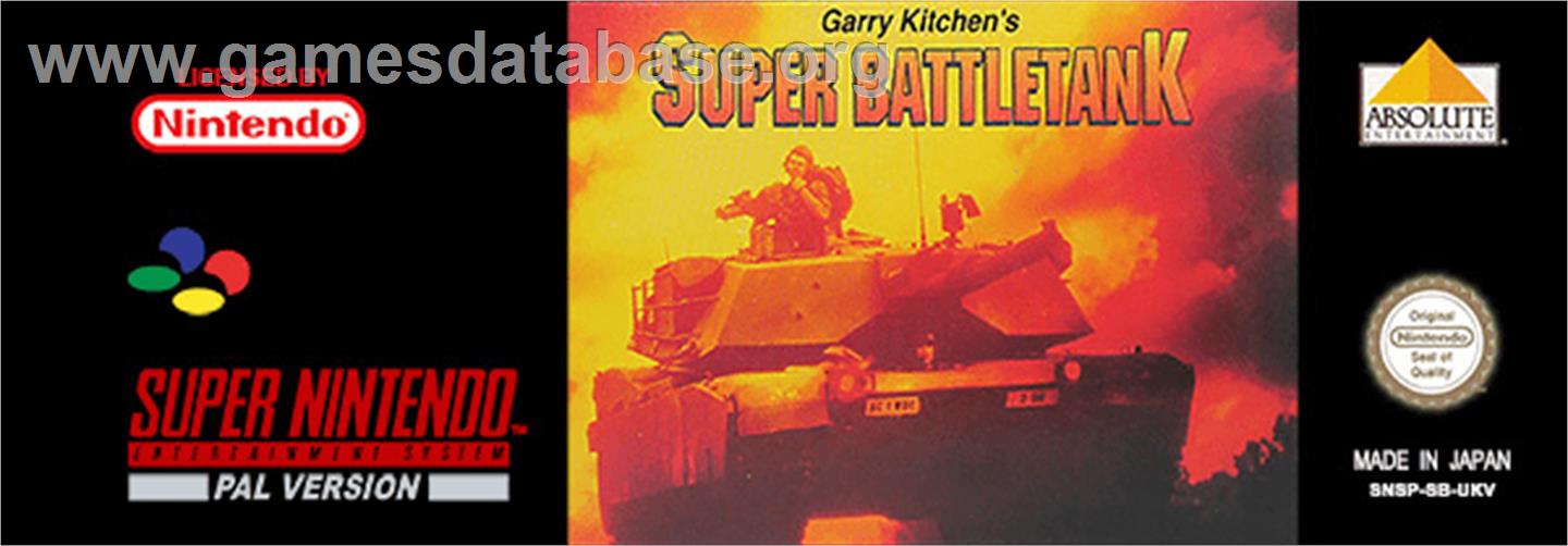 Garry Kitchen's Super Battletank: War in the Gulf - Nintendo SNES - Artwork - Cartridge Top