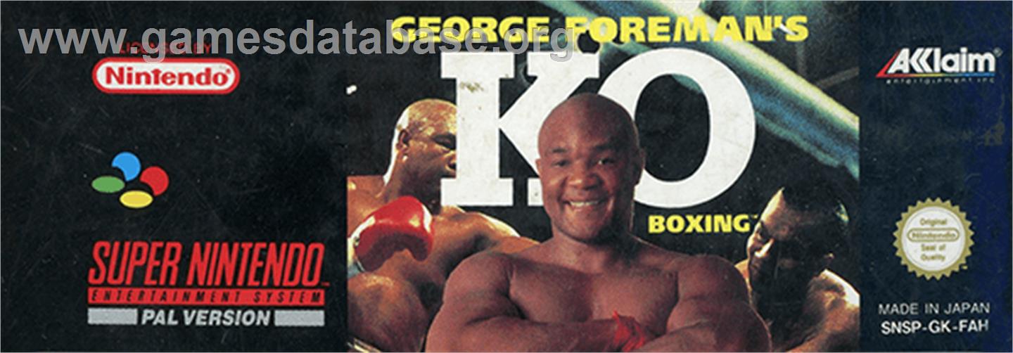 George Foreman's KO Boxing - Nintendo SNES - Artwork - Cartridge Top
