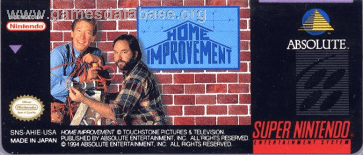 Home Improvement - Power Tool Pursuit - Nintendo SNES - Artwork - Cartridge Top