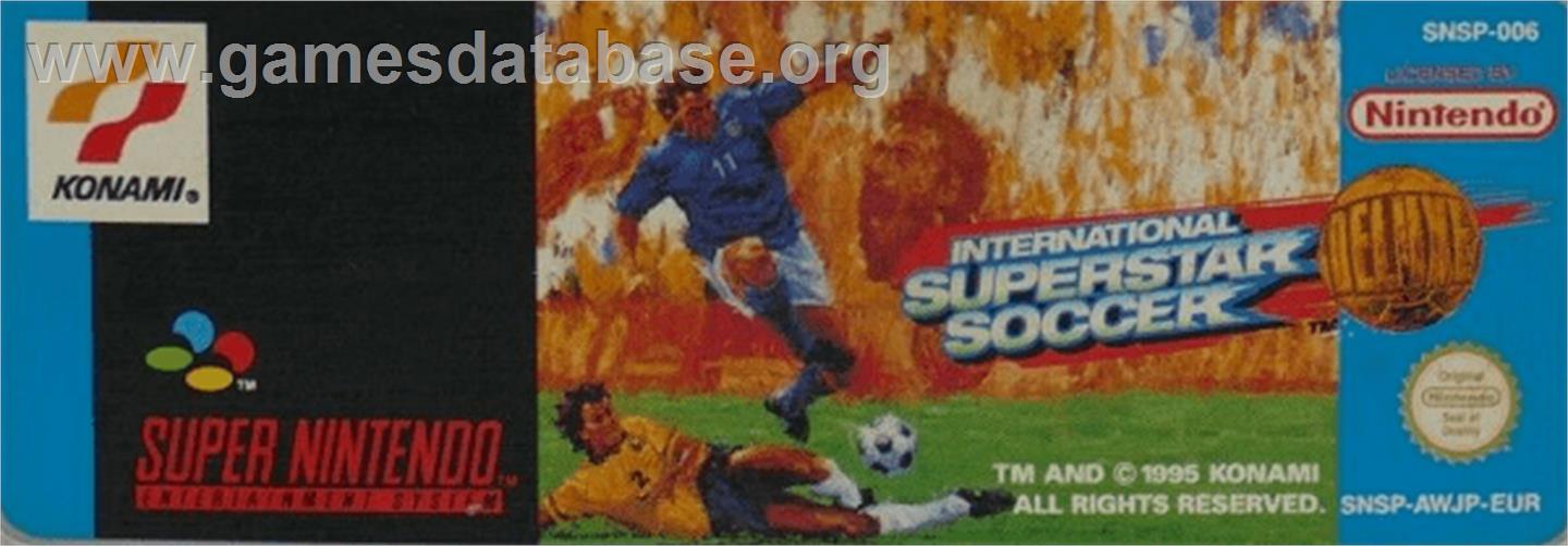 International Superstar Soccer Deluxe - Nintendo SNES - Artwork - Cartridge Top
