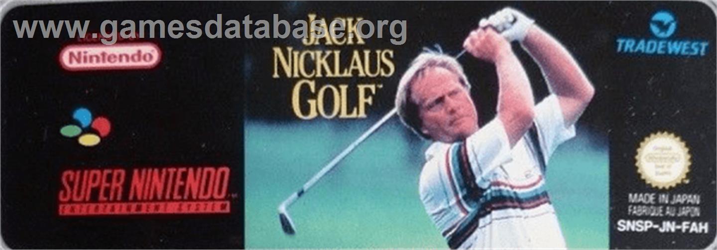 Jack Nicklaus Golf - Nintendo SNES - Artwork - Cartridge Top