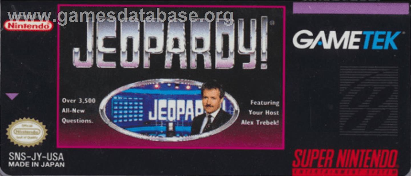 Jeopardy! - Nintendo SNES - Artwork - Cartridge Top