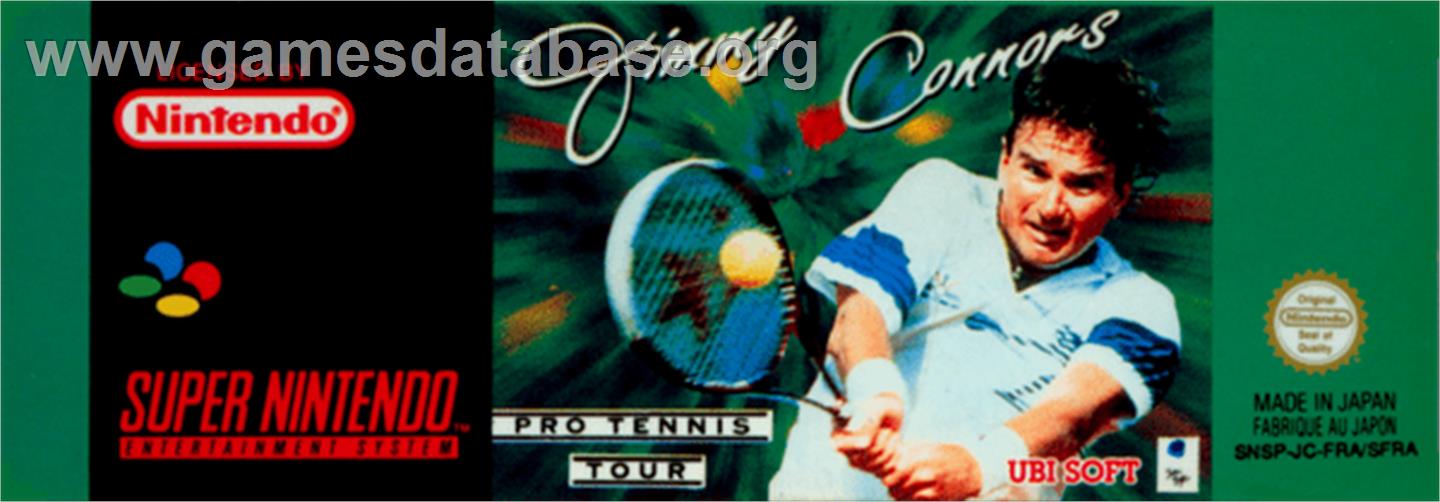 Jimmy Connors Pro Tennis Tour - Nintendo SNES - Artwork - Cartridge Top