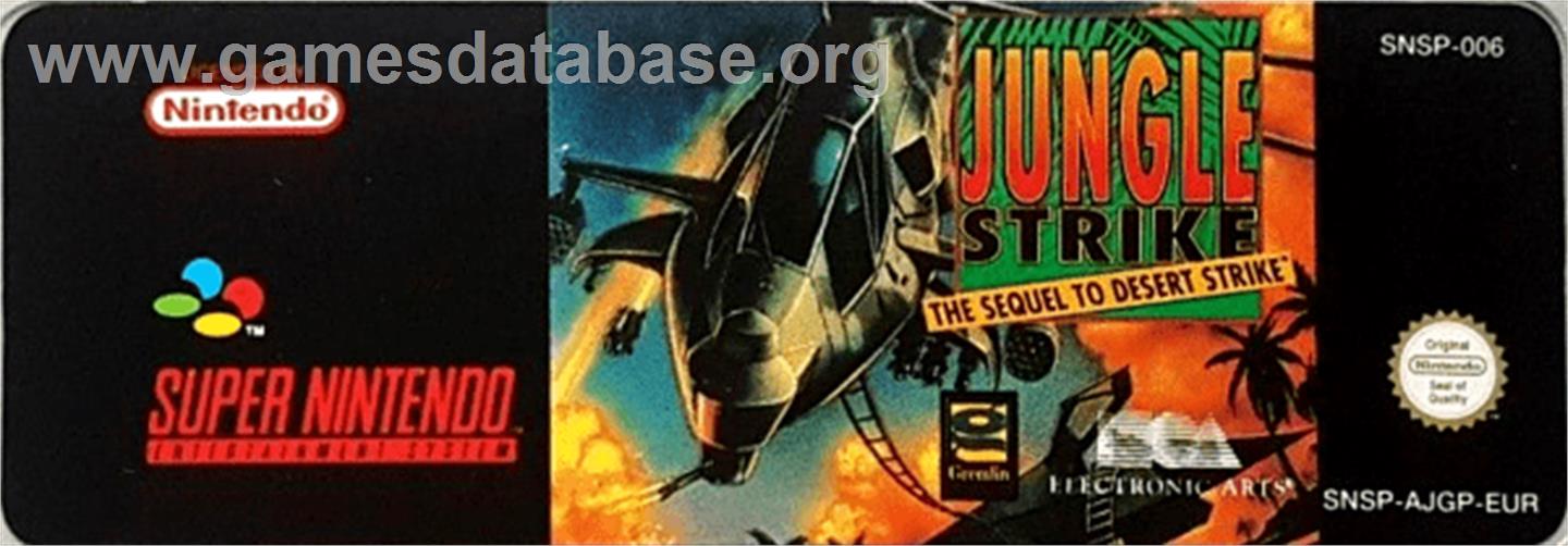 Jungle Strike - Nintendo SNES - Artwork - Cartridge Top